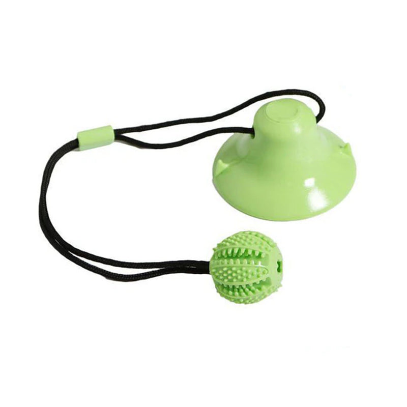 Dog Chew Ball Toys for Aggressive Chewers Interactive Dog Puzzle Toy Food Dispenser Suction Cup Dog Tug Toy for Dogs Teeth Clean