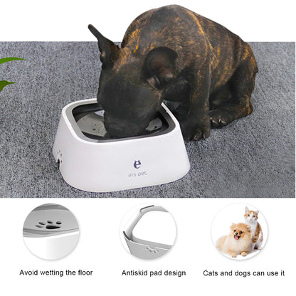 1.5L Floating Dog Water Bowl—a spill-proof ABS plastic dispenser