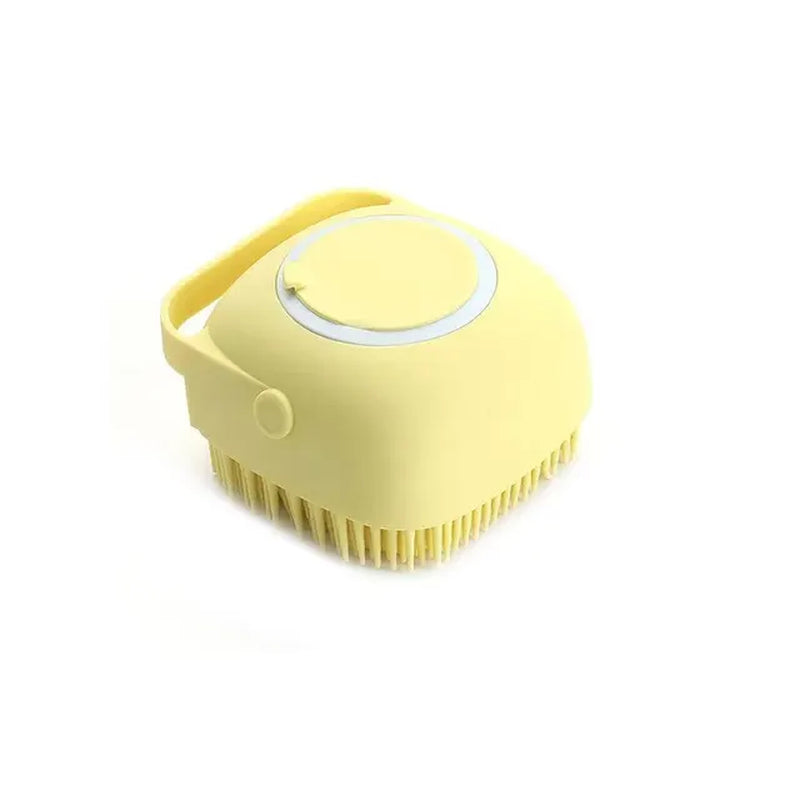 Pet Bathing Brush—an ergonomic silicone massager and grooming tool for dogs and cats