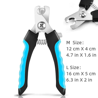 Professional Pet Nail Clipper with Safety Guard Stainless Steel Scissors Cat Dog for Claw Care Grooming Supplies Size Fits