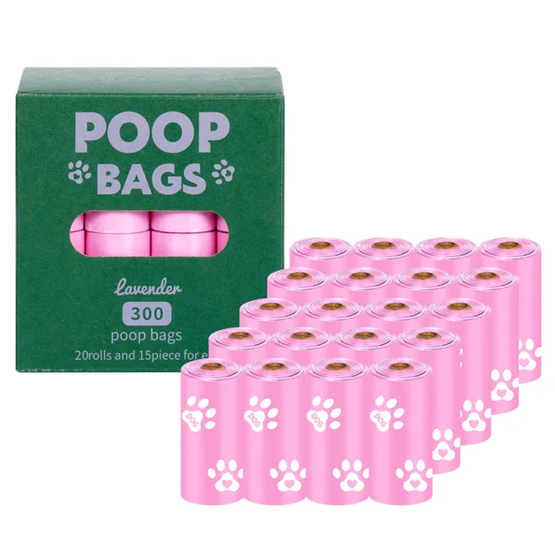 Eco-Friendly Biodegradable Dog Waste Bag Dispenser: 15 Bags per Roll